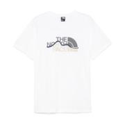 Wit Logo Print Crew Neck T-shirt The North Face , White , Heren