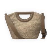 Kleine Shopping Schoudertas Borbonese , Brown , Dames