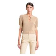 Katoenen Micro-Pull Set Twinset , Beige , Dames