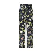 Bloemen Satijnen Wijde Pijp Broek Riani , Multicolor , Dames