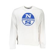 Geborstelde Sweatshirt met Bedrukt Logo North Sails , White , Heren