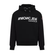 Zwarte hoodie trui voor mannen Moncler , Black , Heren