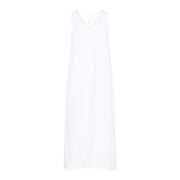 Bianco Linnen Jurk Peserico , White , Dames