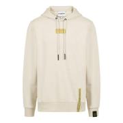 Stoffen hoodie in katoen met logo Iceberg , Beige , Heren