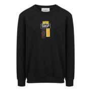 Poeder witte crewneck sweatshirt in scuba stof en logo Iceberg , Black...