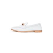 Moderne Leren Loafers - Wit Cesare Gaspari , White , Dames