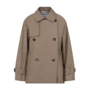 Lente Kameel Korte Trenchcoat Max Mara , Beige , Dames