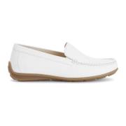 Witte gladleren loafers Gabor , White , Dames