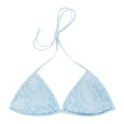 Gelamineerde Triangel Cup String Top MC2 Saint Barth , Blue , Dames