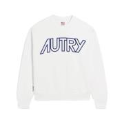 Witte Katoenen Sweatshirt - Klassieke Stijl Aw23 Autry , White , Heren