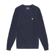 Blauwe Trui Lange Mouwen Lyle & Scott , Blue , Heren