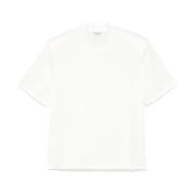 Witte Crew Neck Top Korte Mouwen The Attico , White , Dames