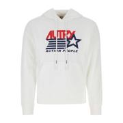 Witte Katoenen Hoodie met Logo Print Autry , White , Heren