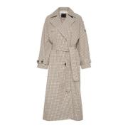 Neutral Check Trenchcoat Jas InWear , Multicolor , Dames