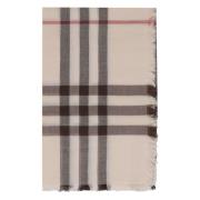 Geruit wollen sjaal Burberry , Beige , Heren