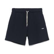 Donkerblauwe Shorts met Koord en Logo Autry , Blue , Heren