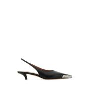 Zwarte leren Western pumps Paris Texas , Black , Dames