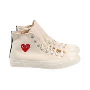 Beige Canvas Veterschoenen Comme des Garçons , Beige , Heren