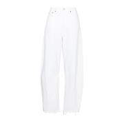 Witte Hoge Taille Wijde Pijp Jeans Agolde , White , Dames