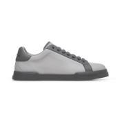 Veterschoenen van leer parelkleur Dolce & Gabbana , Gray , Heren