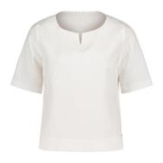 Blouse shirt met structuur Betty & Co , White , Dames