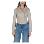 Beige V-Neck Blazer met Zijrits Guess , Beige , Dames