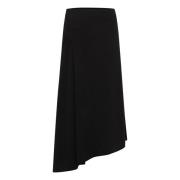 Asymmetrische Zwarte Rok InWear , Black , Dames