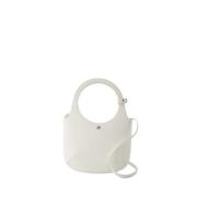 Off White Leren Tas Courrèges , White , Dames