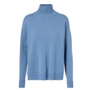 Blauwe Gebreide Trui Losse Pasvorm Max Mara , Blue , Dames