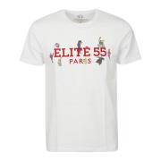 Katoenen T-shirt met voorprint Equipe 55 , White , Heren