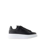 Zwarte leren Oversize Sneakers Alexander McQueen , Black , Dames