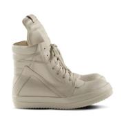 Witte Veterschoenen Rubberen Zool Rick Owens , White , Dames