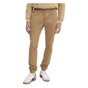 Beige Katoenen Broek Rits Knoop Tommy Jeans , Beige , Heren