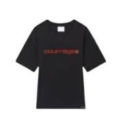 Stijlvolle T-shirts en Polos Courrèges , Black , Dames