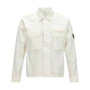 Moderne witte rits-voorkant casual overhemd C.p. Company , White , Her...