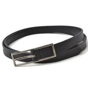 Pre-owned Leather belts Yves Saint Laurent Vintage , Black , Dames