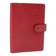 Pre-owned Leather home-office Louis Vuitton Vintage , Red , Dames