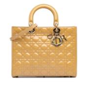 Pre-owned Leather dior-bags Dior Vintage , Beige , Dames