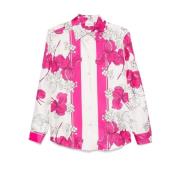 Bloemenprint Fuchsia Shirt P.a.r.o.s.h. , Multicolor , Dames