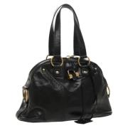 Pre-owned Leather handbags Saint Laurent Vintage , Black , Dames