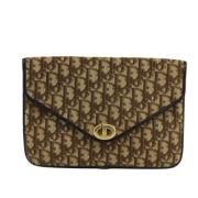 Pre-owned Canvas clutches Dior Vintage , Brown , Dames