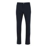 Stretch Katoen Navy Straight Broek Jacob Cohën , Blue , Heren