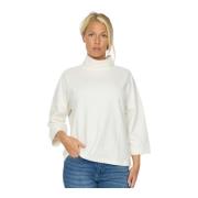 Cloud Poncho met ¾ Mouwen 2-Biz , White , Dames