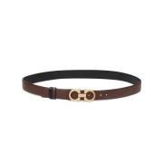 Bruine Leren Riemen voor Mannen Salvatore Ferragamo , Brown , Dames