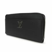 Pre-owned Leather wallets Louis Vuitton Vintage , Black , Dames