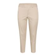 Veergrijze Chino Broek Kaffe Curve , Beige , Dames