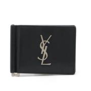 Pre-owned Leather wallets Saint Laurent Vintage , Black , Heren