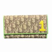 Pre-owned Canvas wallets Dior Vintage , Brown , Dames