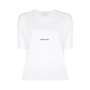 Rive Gauche T-shirt Saint Laurent , White , Dames