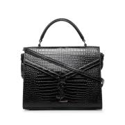 Pre-owned Leather handbags Yves Saint Laurent Vintage , Black , Dames